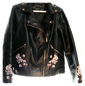 Cherry blossom Leather Jacket